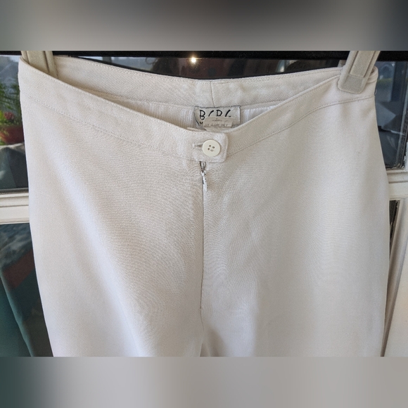 BCBG MAX AZRIA OFF WHITE TROUSERS Sz 6 - Picture 3 of 4
